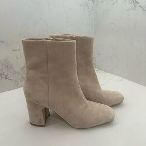 Sam Edelman Warm Oat Suede Block Heel Boot